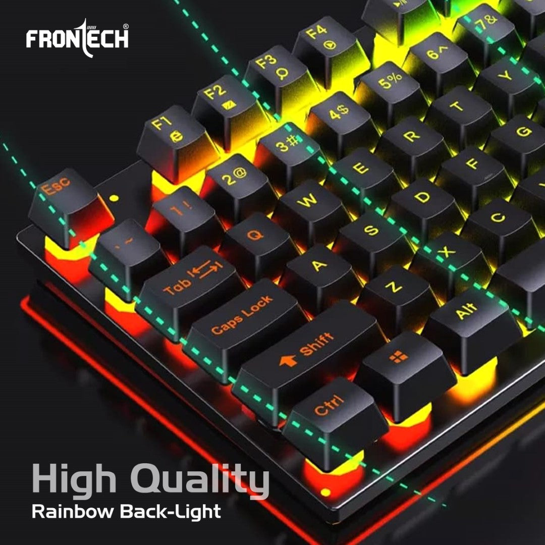 Frontech Wired Gaming RGB Backlight Effects Keyboard and Optical Mouse Combo (KB-0040) Frontech Wired Gaming RGB Backlight Effects Keyboard and Optical Mouse Combo (KB-0040)